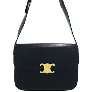 Celine Triomphe Leather Shoulder Bag